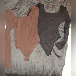 Quince Second SKIN Brown and Black Women's Bodysuits